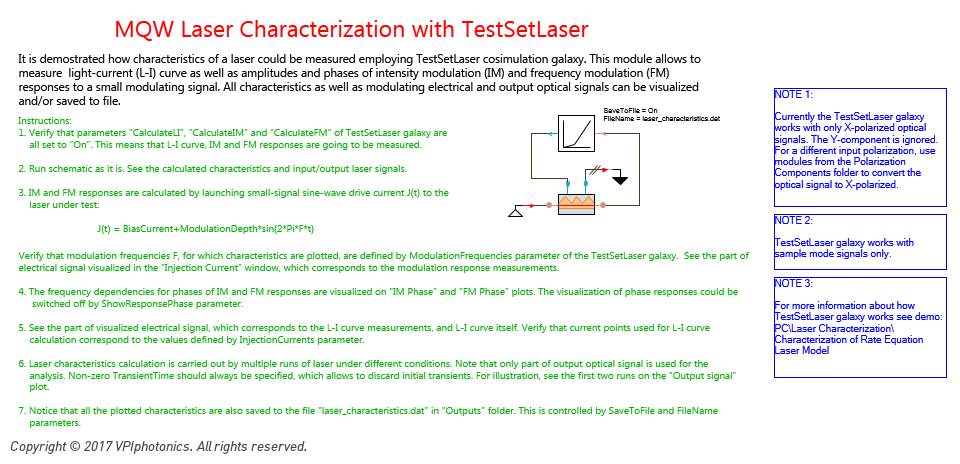 Picture for MQW Laser Characterization with TestSetLaser